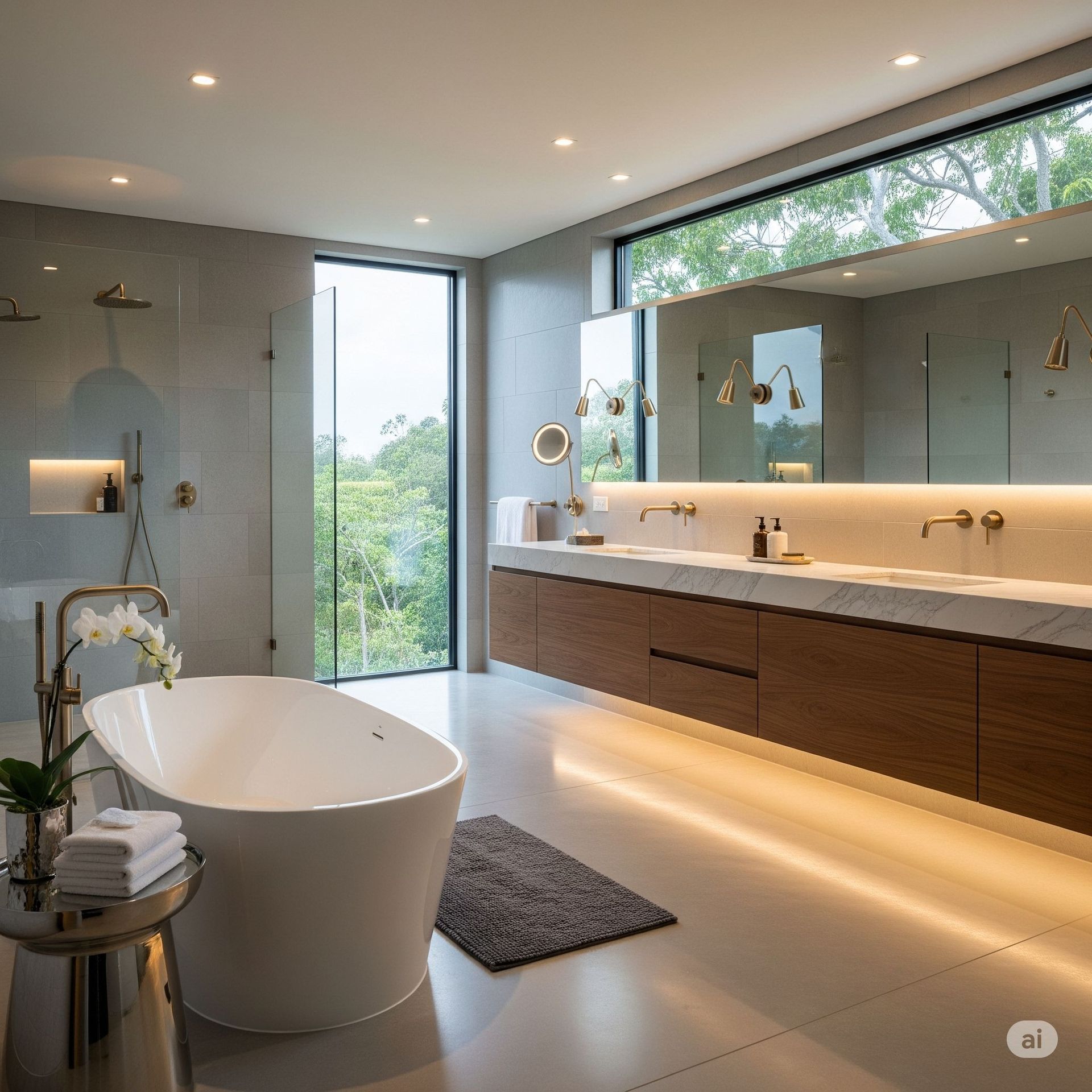 Hotel Suite Bathroom Modern Interior Design Dubai