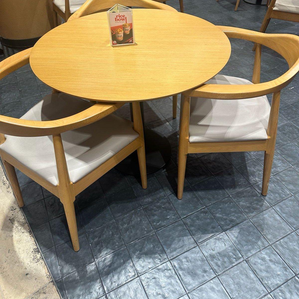 Restaurant tables and chairs manufactured by ELEVE Dubai