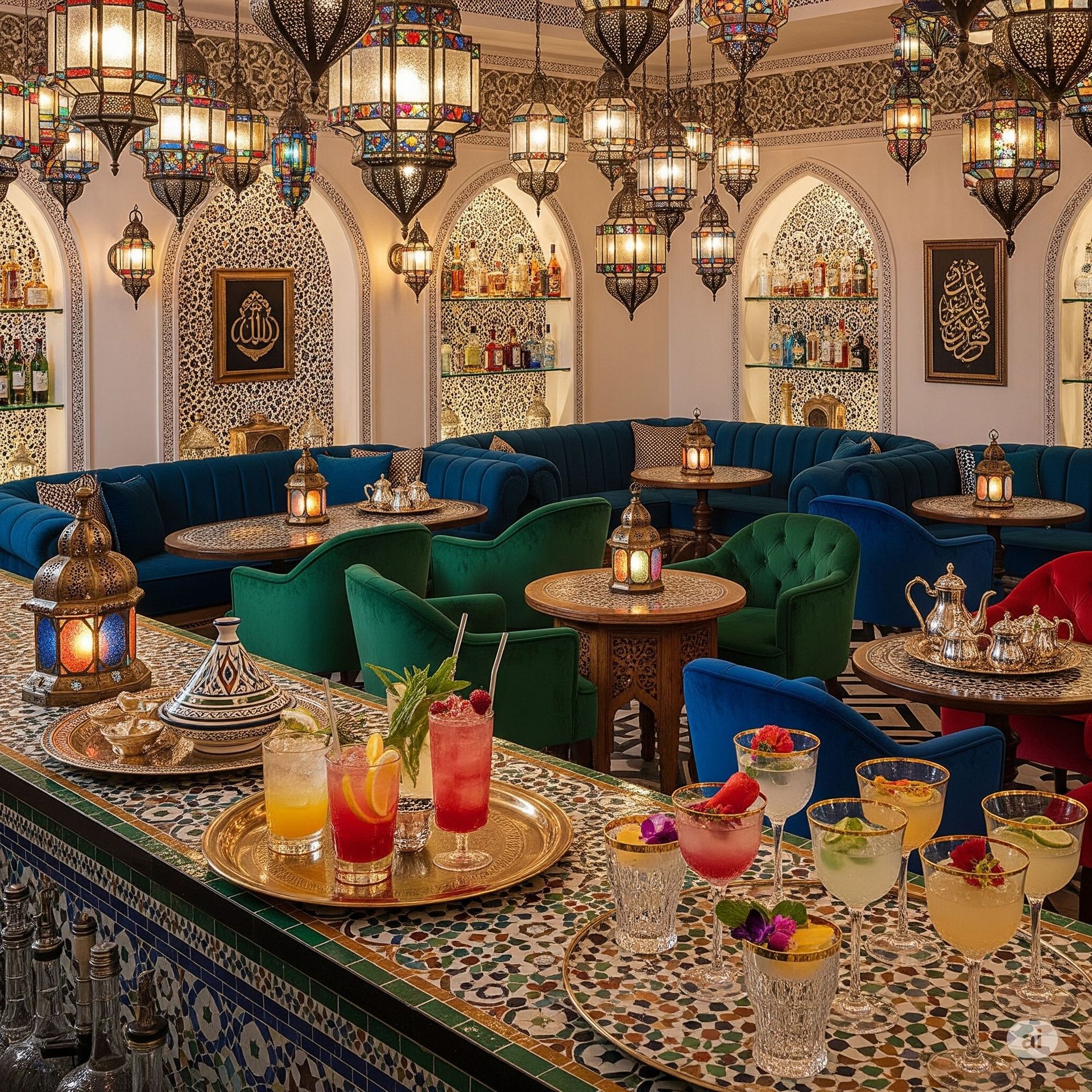 Arabian Lounge Restaurant Bar Interior Design Dubai