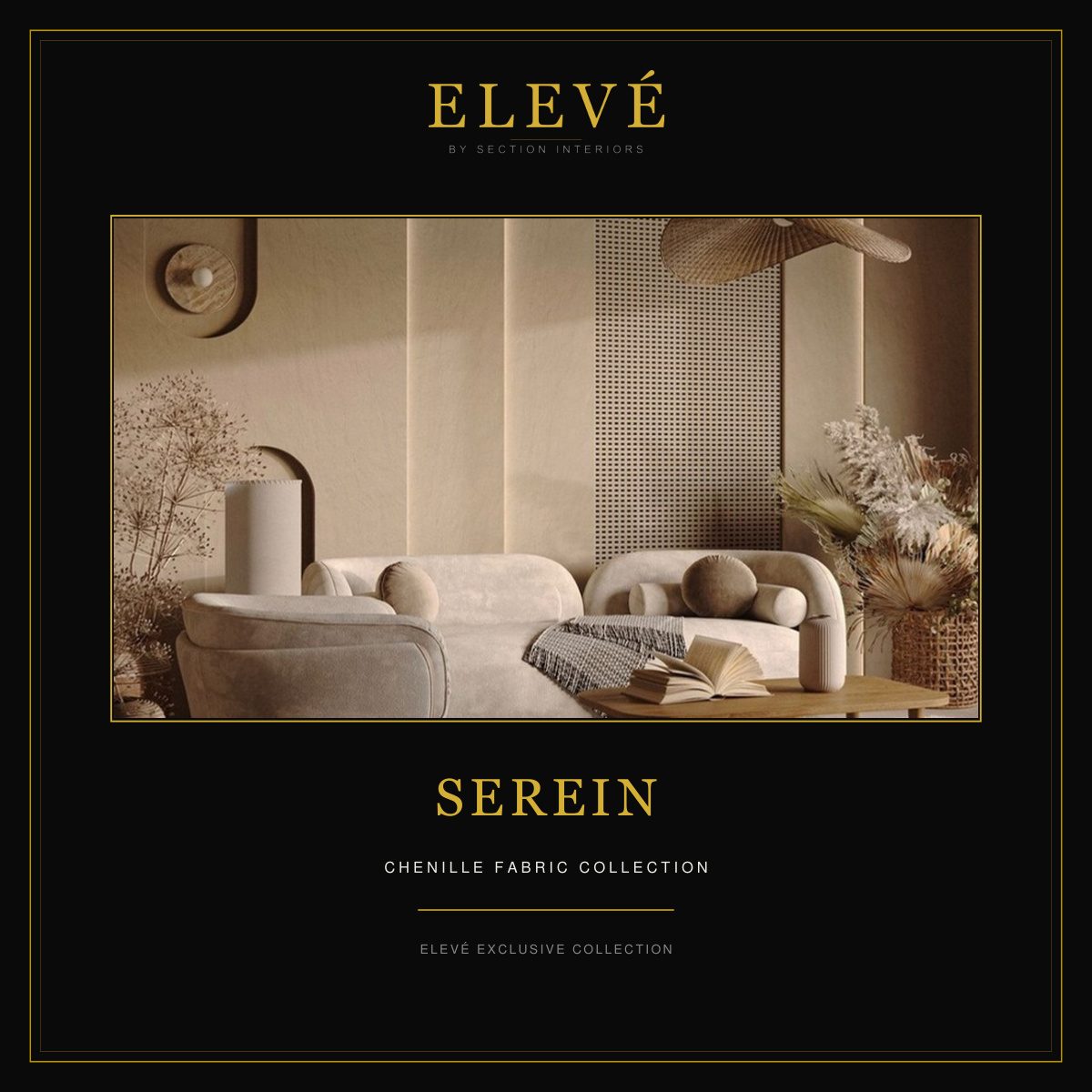 Serein chenille upholstery fabric collection by ELEVE